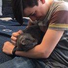 13 year old boy has wanted a cat for YEARS...this is him holding his new cat for the first time (OC)
