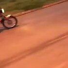 The luckiest motorcycle biker ever