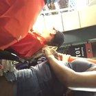 Pregnant lady doing cocaine at a baseball game