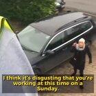 Did you give these men permission to start work here at this time on a sunday morning?