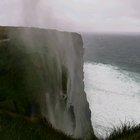 Waterfall flowing back up the Cliffs of Moher (on the Doolin side) from very strong winds this weekend