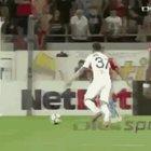 The ball, his groin, it works on so many levels!