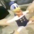 Donald duck endures the rack