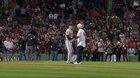 Red Sox legend Carl Yastrzemski throws the ceremonial first pitch to his grandson Mike Yastrzemski