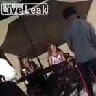 Cheerleader kicks bullies ass!