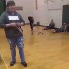 This kid buckling someone’s knees because he thinks he’s funny