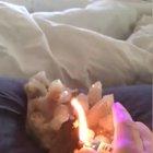 Smoke Filtering Through A Prism Rainbow