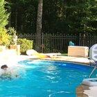 Tom Holland doing a flip on the pool