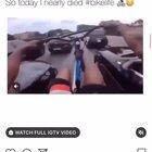 Bikers gets mad when he is the one at fault