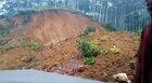 Landslide on the road today, West Java, Indonesia