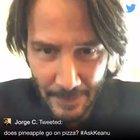 Keanu on the pineapple on pizza debate