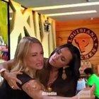 Woman yelling at a cat at Popeyes