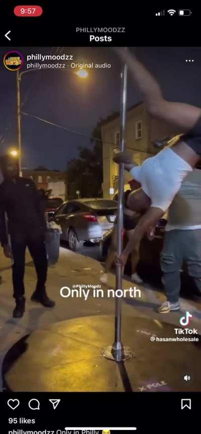 The pole outside is crazy 😂