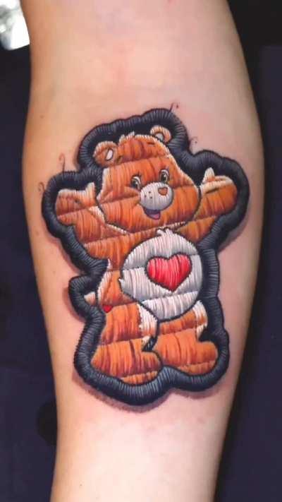 Care bear patch tattoo