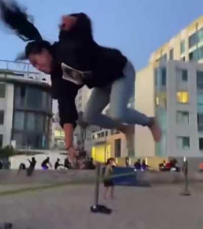 Using a rope like a trampoline