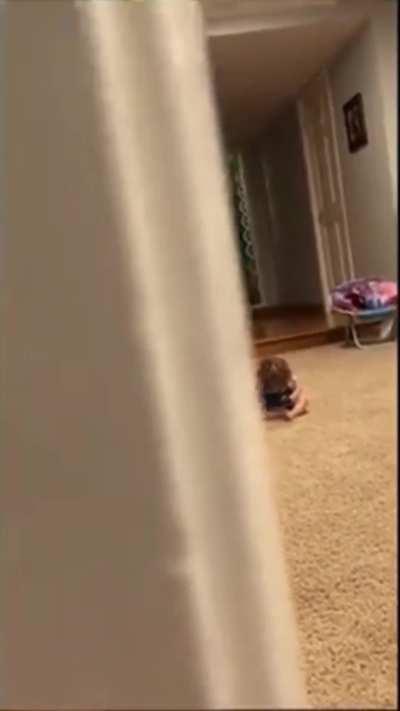 Tried to film something dark and scary, he found something dark all right