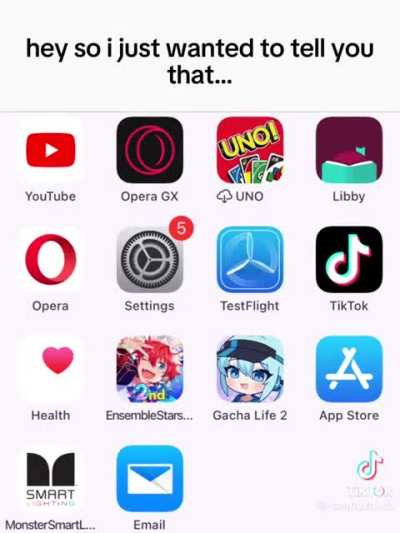 Take the first letter of all the apps