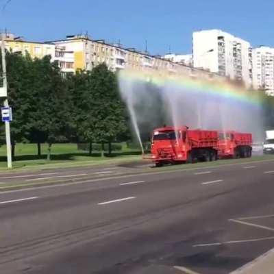 Transportable rainbow. Moscow