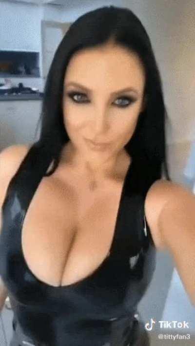Monster bosom girl in latex outfit