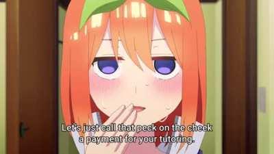 Yotsuba just steals ahead like she didn't know what she was doing. All according to keikaku 🍀🍀🍀 Miku mad