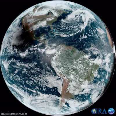 GOES-16 view of the total solar eclipse traversing North America