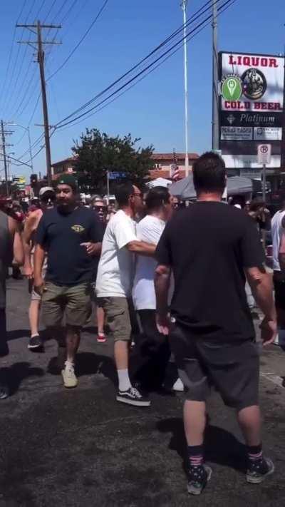 Danny Trejo gets into altercation after getting hit in the face by a water balloon at 4th of July parade 
