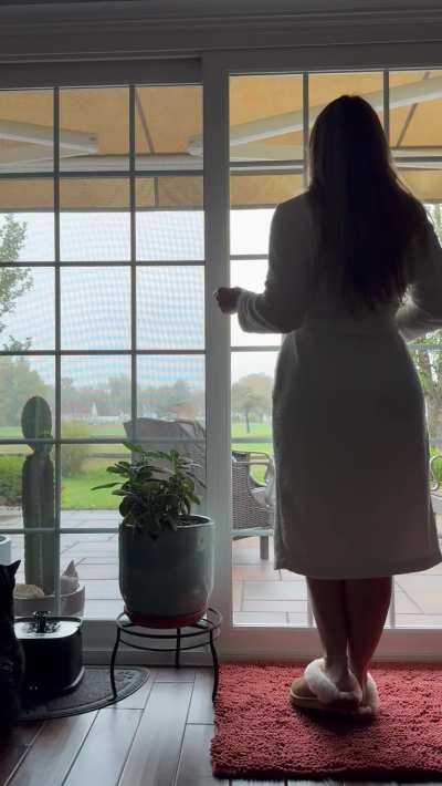 A rainy day, & a full moon!