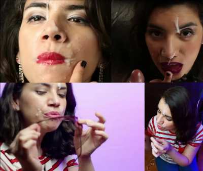 Andie's Beautiful Face Glazed in Cum (u/CumArtHD)