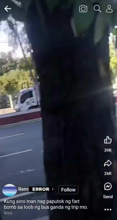 Sanest fart bomb prank in a public transportation