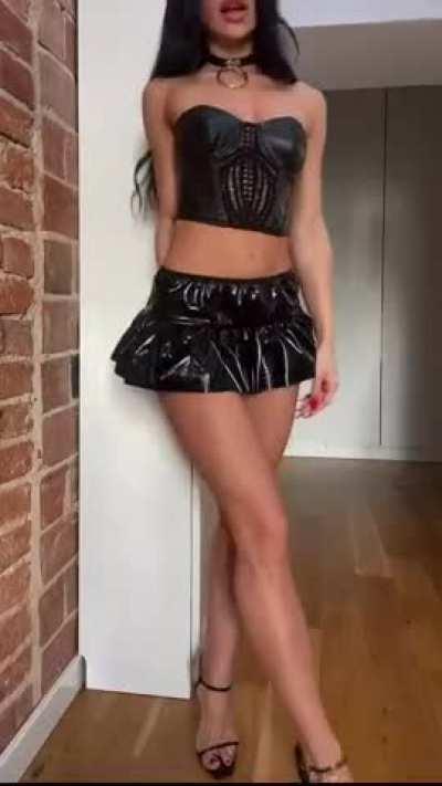 In this outfit it is convenient to sit on a dick