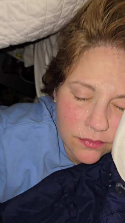 Midnight facial. I went back to sleep without cleaning up