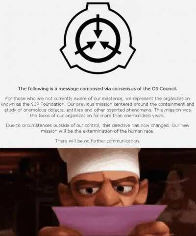 mfw reading a weird message from some unknown organization