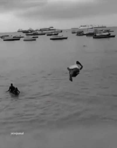 Jumping into the Ocean