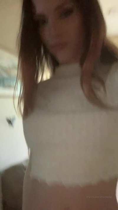 Casually walking around with her dick out :)