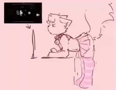 Playing Geomatry dash rn.