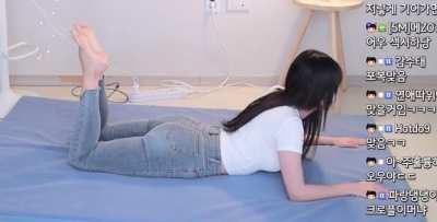 Perfect soles in the pose