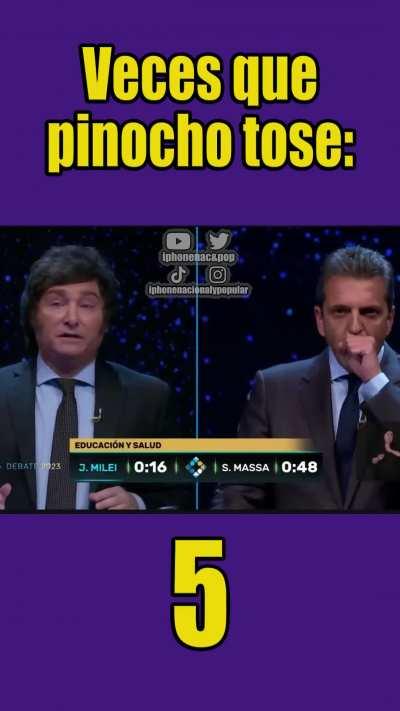 Adivinen cuantas veces tosio cuando le tocaba hablar a el