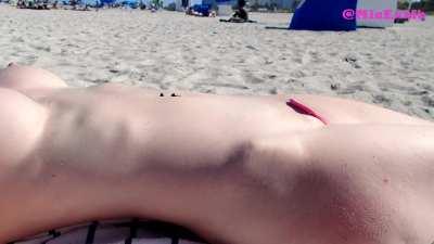 Right out on the beach for everyone to see