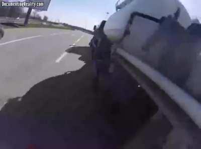 Riding bicycles on the highway