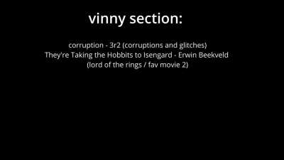 preview of the mashup im making for my ytp. the first vinny and limealicous sections are finished so i thought id share (brackets are used for explaining connection to the streamers hidden source list)