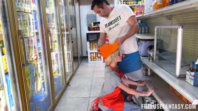 Late-night grocery shopper thrilled to find store's new 'hands-on' customer experience includes more than just sample tasting!