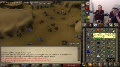 My mom maxed her Runescape account, and I can not be more proud of her. This game strengthened our relationship since I was 7 years old when I taught her about Runescape.