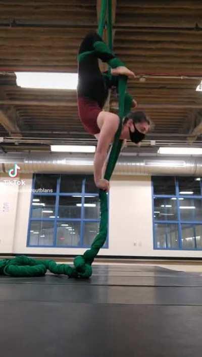 Unsuccessfully trying to get my feet to my head.