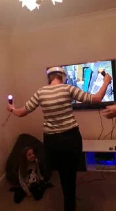 When you teach the no so tech savvy how to play VR