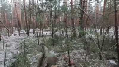 Ukrainian Special forces from the “Brotherhood of War” Clearing Russian Positions in the Kremensky forest, taking POWs (music from source) February 2025
