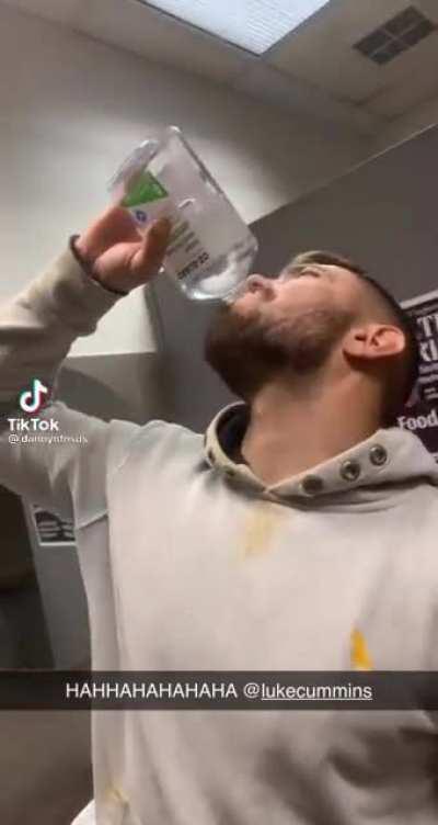 Drinking hand sanitiser