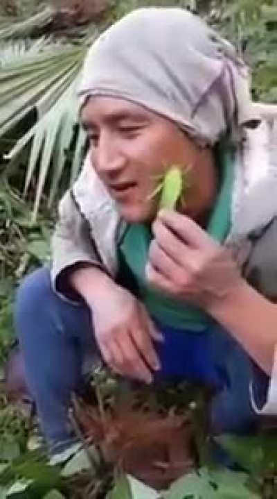 Playing with the local wildlife