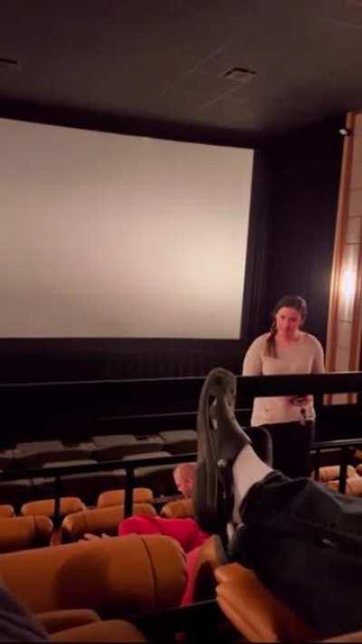 Entitled ogre at movie theater