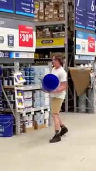 Head cover bucket prank, again!