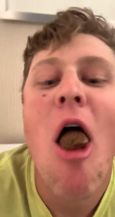 Fresh hard turd sucking